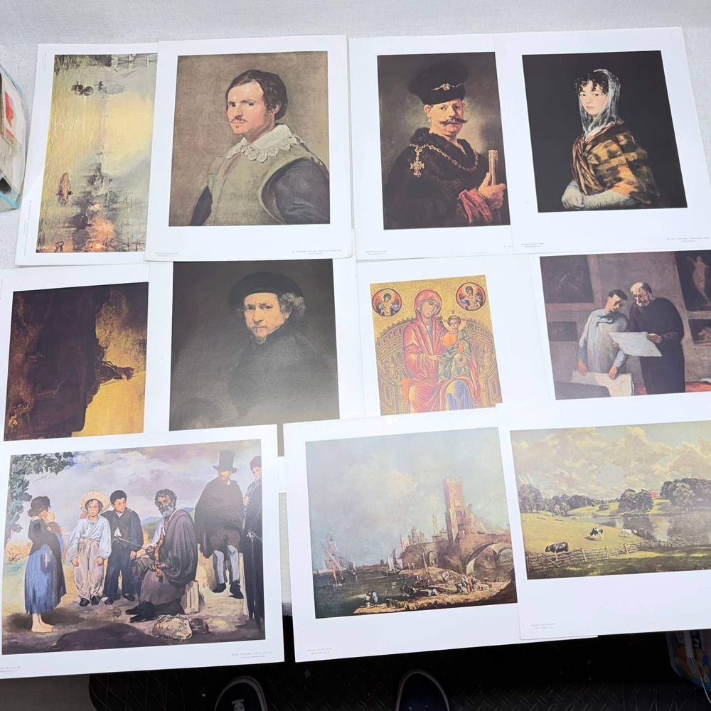 Vintage National Gallery of Art Prints Lot Manet Velazquez Goya Rembrandt 11x14